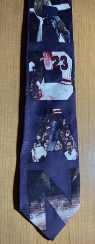 Michael Jordan Chicago Bulls 100% Silk Neck Tie Bugatchi Uomo Collection Cover