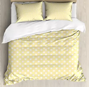 Polka Dots Duvet Cover Set with Pillow Shams Nostalgic Pastel Print - Picture 1 of 8