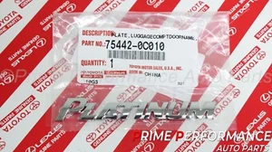 Toyota Sequoia 2008-2022 Pillar/Roof Side Platinum Emblem Genuine 75442-0C010 - Picture 1 of 5