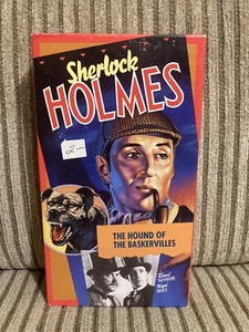 Sherlock Holmes The Hound Of The Baskervilles VHS Tape Basil Rathbone Nigel Bruc - Picture 1 of 2