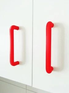 4X Möbelgriffe + 8X Schrauben, Schrankgriff IKEA KNOXHULT kompatibel ROT RED - Bild 1 von 11