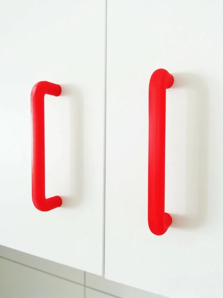 4X Möbelgriffe + 8X Schrauben, Schrankgriff IKEA KNOXHULT kompatibel ROT RED - Bild 1 von 4