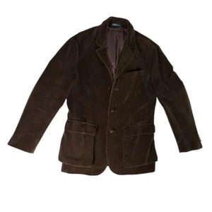 Vintage Polo RALPH LAUREN Corduroy Sport Coat Brown Blazer Mens Size M - Picture 1 of 13