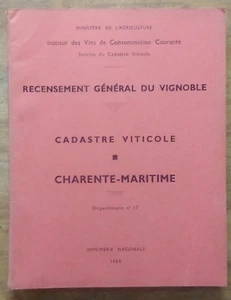 Recensement Gal du Vignoble, Cadastre viticole, Charente-Maritime 1963  - Imagen 1 de 10