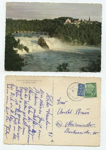 18508 - Rheinfall bei Schaffhausen mit Schloss Laufen - Ansichtskarte, gelaufen - Picture 1 of 1