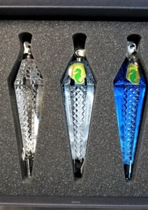 WATERFORD Icicle Ornament Set of 3 Topaz Ombre Mix ornaments #1055102 boxed - Picture 1 of 11