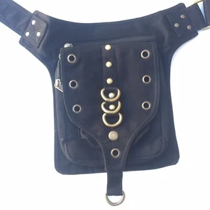 Moto Utility Belt Bag Festival Cos Play Fancy Goa Fanny Bum Bag Steampunk Pouch - Picture 1 of 5