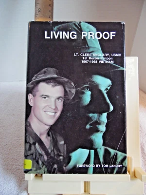 Living Proof Lt. McClary 1987 HB DJ Vietnam War Vet signed Photos Recon Marines - Image 1 of 4