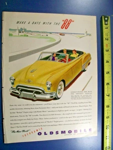 1949 Olds Oldsmobile 88 Convertible mid-size-mag car ad-"Make a date with 88" - Picture 1 of 1