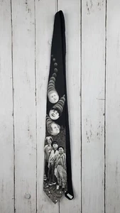 1995 Ralph Marlin Three Stooges Tie Golfing Stooges 55" Black Grey 100% Polyeste - Picture 1 of 10