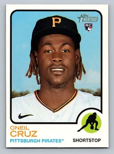 Oneil Cruz #157 2022 Topps Heritage Rookie RC Pittsburgh Pirates NM - Picture 1 of 2