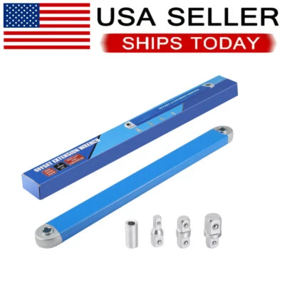 GEARZAAR Impact Resistant Multifunctional Offset Extension Wrench Tight Reach Extension C