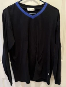 Camiseta Vintage Yves Saint Laurent Rive Gauche Negra Mangas Largas - Imagen 1 de 5