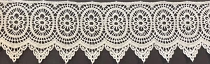 2&1/2" Ivory Venice Venise Lace Fabric Bridal Trim 15 Yards - Picture 1 of 1