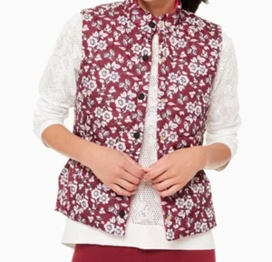 Kate Spade Begonia Bloom Quilted Vest L - Picture 1 of 5