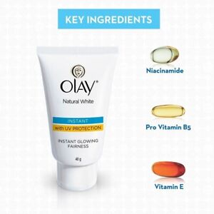 4 X Olay Natural White Instant Glowing Fairness Cream With UV Protection - 40 gm