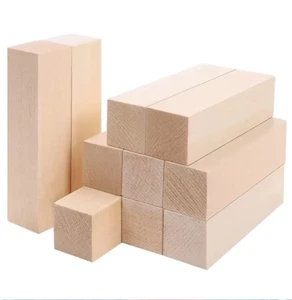 10x Unfinished Basswood Carving Block Natural Soft Wood Carving Block Portable - Picture 1 of 4