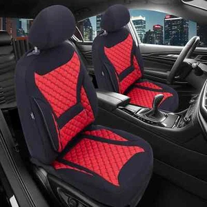 Fundas de asiento de coche Prime adecuadas para Infiniti QX70 desde 2009-2018 (negro-rojo) | NUEVO - Imagen 1 de 12