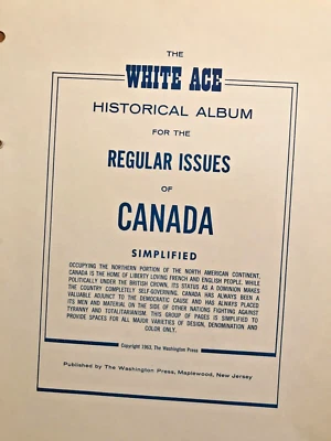 Canada Stamp Collection, 332 between 1859-1979, on White Ace pages-CV $2,493.65 - Image 1 of 4