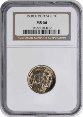 1938-D Buffalo Nickel MS66 NGC - Image 1 of 2