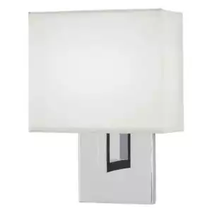 George Kovacs Squared Fabric LED Wall Sconce in Chrome - Picture 1 of 1