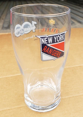 New York Rangers Beer Glass Molson Canadian NHL 100th Anniversary 1917-2017 Cover