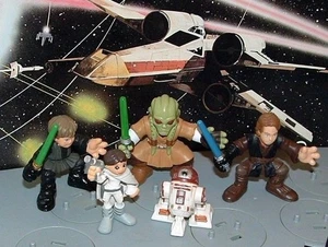 STAR WARS: GALACTIC HEROES; 5 FIGURES, (KIT FISTO & MORE) - HASBRO - 2004/2009 - Picture 1 of 4