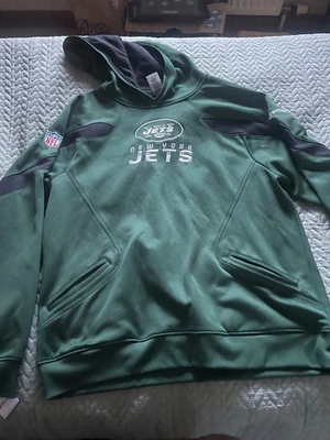 NFL new york jets hooded top large mens good condition - Image 1 of 3