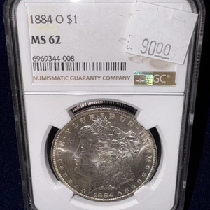 NGC Graded - 1884 O -  MS 62 Morgan Silver Dollar 90% Coin $1 - Picture 1 of 22