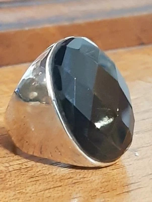 Anello Donna  Argento 925 Onice Onyx Ring Sterling Woman Chevalier $ - Immagine 1 di 4