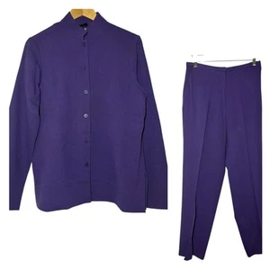 EILEEN FISHER Women’s 100% Wool Suit Set Blazer and Pants Size Medium - Picture 1 of 9