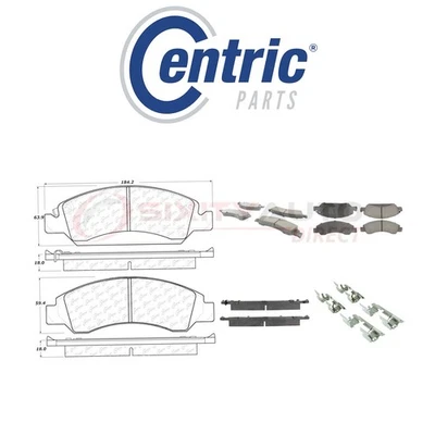 Centric Ceramic Disc Brake Pads w Shims for 2007-2018 GMC Yukon 4.8L 5.3L ok Foto 1 de 4
