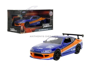 1:32 Han's 2001 Nissan Silvia S15 - Mona Lisa Blue/Orange -- Fast & Furious JADA - Picture 1 of 8
