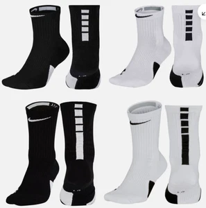 Calcetines de baloncesto Nike Elite talla pequeña blancos/negros SX7622-100 ENVÍO GRATUITO - Imagen 1 de 7