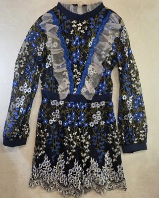 Mameluco transparente floral bordado exclusivo VIP talla mediana Foto 1 de 4