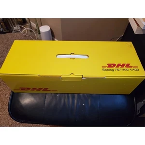 DHL Boeing 757-200 1:100 Model Plane in Original Box Limox - Picture 1 of 5