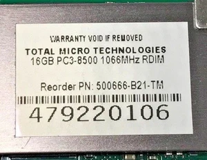 Total Micro PC3-12800 16 GB DDR3 1600 MHz DDR3 SDRAM Memory (A5940905-TM) - Picture 1 of 2