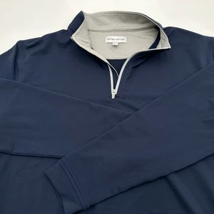 Peter Millar 1/4 Zip Pullover Youth XL (Fit Mens Large) Blue Perth Performance - Picture 1 of 11