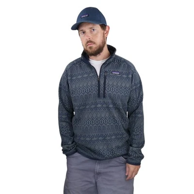Patagonia Pez Trucha Azteca Mejor Suéter Chaqueta Polar Hombres M Abrigo Halcón Azul Foto 1 de 4