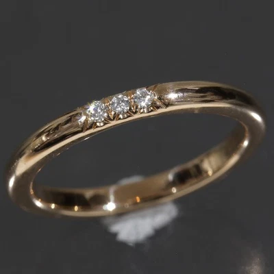 TIFFANY&Co. Anillo Diamante 3P EE. UU. 3,25 K18PG Box Shop 2024 Recién Pulido 6407A Foto 1 de 4