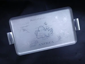 Bandeja de servir de aluminio antigua de metal Lord Nelson Isle Island alcohol como está 1969 - Imagen 1 de 10