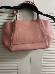Botkier Soho Pebble Leather Tote Shoulder Bag Pink Boho Festival Gold - Picture 1 of 10