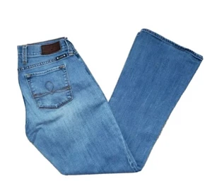 Lucky Brand Sofia Boot Cut Size 4 27 Ankle Crop Flare Mid Women Denim Blue Jean - Picture 1 of 9