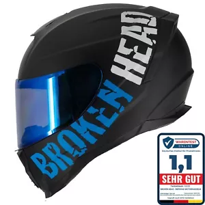 Broken Head Integralhelm BeProud Sport Blau + Verspiegeltes Visier - Bild 1 von 13