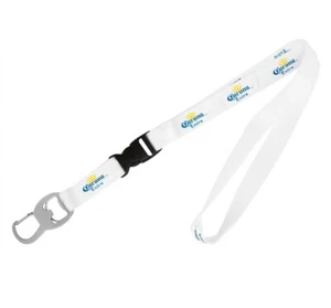Corona extra weißes Schlüsselband mit Öffner und Clip NEU - Bild 1 von 3
