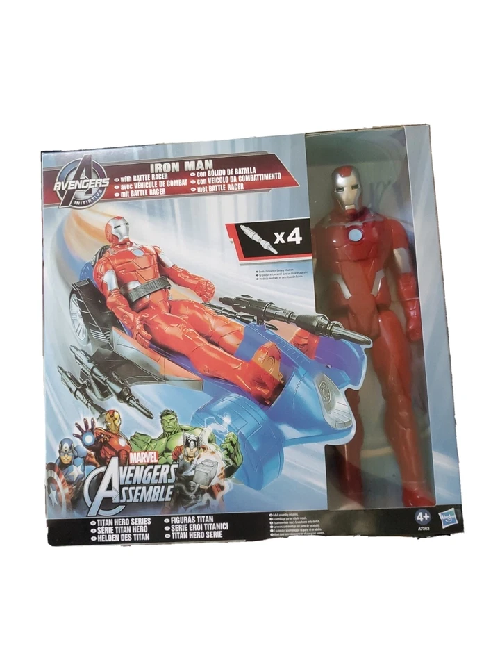 Marvel Iron Man with Battle Racer Avengers Assemble Hasbro Titan Hero Series - Image 1 of 1