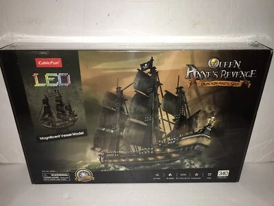 CubicFun LED Queen Annes Revenge Blackbeards Ship Model  (New Factory Sealed) - Image 1 of 4