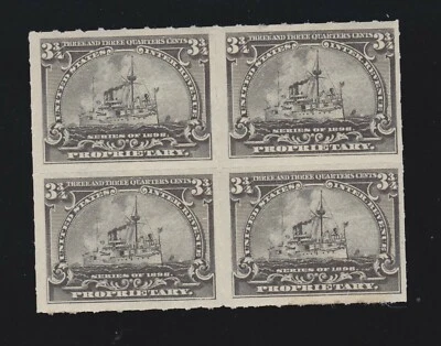 US RB29 3 3/4c Proprietary Mint Block of 4 VF OG 3NH SCV $210 (H)  - Image 1 of 2