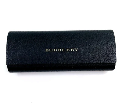 Estuche rígido de cuero negro para gafas Burberry Foto 1 de 4