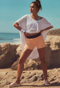 NEW Free People Movement Seamless Lo Shorts Prajna in Peach XS- M/L $38 | FF-056 - Picture 1 of 6